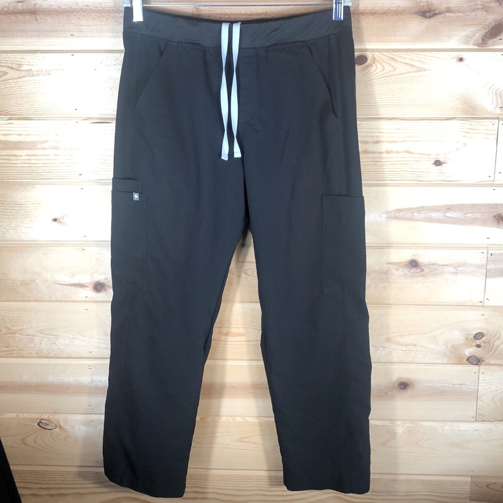 Figs Cairo Cargo Black Scrub Pants Size Large